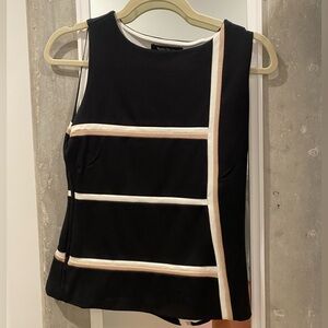 Black Striped Work Top from White House Black Market
